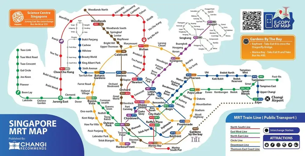 Singapore Tourist Map