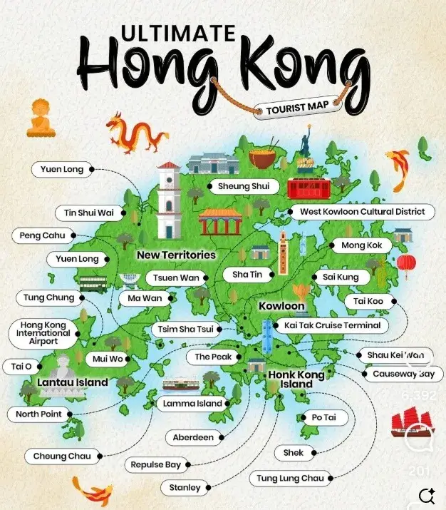 Hong Kong Tourist Map